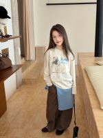 【100-170】長袖Tシャツ 女の子 イヌ プリント カジュアル - 画像 (4)