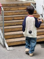 【90-170】長袖Tシャツ 男の子 配色 英字プリント 韓国風 カジュアル - 画像 (7)