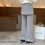 【100-170】パンツ 女の子 ベルボトム レイヤード 合わせやすい - 画像 (7)