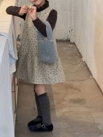 【100-150】ジャンパースカート 女の子 小花柄 フリル 韓国風 - 画像 (10)