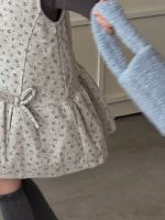 【100-150】ジャンパースカート 女の子 小花柄 フリル 韓国風 - 画像 (17)