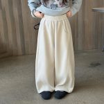 【100-170】パンツ 女の子 切り替え 無地 韓国風 - 画像 (9)