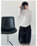 【90-160】長袖インナー 男の子 無地 モックネック ベーシック - 画像 (24)