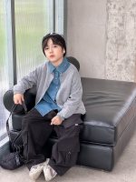 【90-160】ニットカーディガン 男女兼用 着回しやすい カジュアル - 画像 (43)