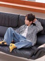【100-170】シャツ 男の子 刺繍 チェック柄 韓国風 カジュアル - 画像 (4)
