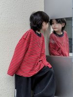 【100-160】長袖Tシャツ 男の子 ボーダー柄 レトロ 合わせやすい - 画像 (10)