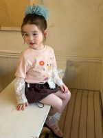 【80-130】長袖Tシャツorスカート 女の子 おしゃれ レイヤード風