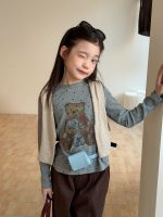 【100-170】トップス 女の子 ドット柄 カートゥーン ストレッチで快適 - 画像 (5)
