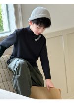 【100-160】長袖トップス 男の子 英字刺繍 モックネック 着回しやすい - 画像 (17)