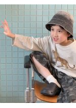 【100-160】長袖Tシャツ 男の子 ヒョウプリント ベーシック - 画像 (12)