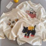 【90-140】長袖Tシャツ キッズ アニマル柄 プリント 合わせやすい