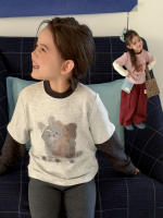 【90-150】長袖Ｔシャツ 女の子 レイヤード カートゥーン カジュアル - 画像 (2)