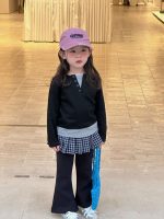 【90-140】長袖Tシャツorフレアパンツ 女の子 韓国風 レイヤード風 - 画像 (7)