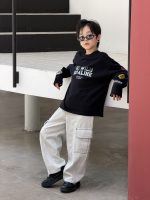 【100-170】長袖Tシャツ 男の子 韓国風 英字プリント 切り替え - 画像 (5)