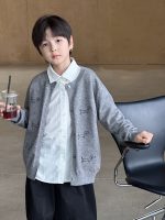 【90-160】ニットカーディガン 男の子 刺繍 韓国風 上品カジュアル
