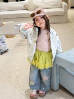 【80-140】ジップパーカーorデニムパンツ 女の子 カートゥーン 星柄 - 画像 (4)