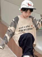 【100-160】長袖Tシャツ 男の子 カモフラ柄 ゆったり カジュアル - 画像 (3)