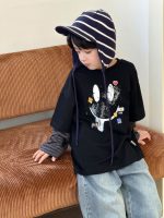 【100-160】長袖Tシャツ 男の子 レイヤード風 トレンド 合わせやすい