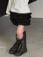 【90-140】ティアードスカート 女の子 韓国風 レイヤード風