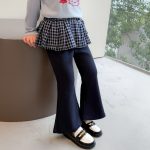【90-140】長袖Tシャツorフレアパンツ 女の子 韓国風 レイヤード風 - 画像 (11)