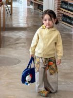 【80-140】ジップパーカーorデニムパンツ 女の子 デビルモチーフ プリント - 画像 (3)