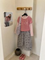 【90-150】長袖Tシャツorパンツ 女の子 レイヤード カジュアル - 画像 (3)