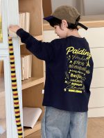 【90-160】長袖Tシャツ 男の子 アルファベット カッコイイ トレンド