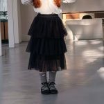 【90-140】スカート 女の子 おしゃれ チュール ガーリー