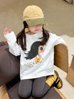 【90-160】長袖Tシャツ 女の子 プリント 可愛い 合わせやすい