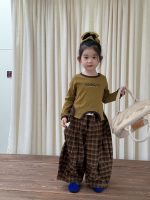 【90-140】長袖Tシャツorパンツ 女の子 個性的 チェック柄 韓国風 カジュアル - 画像 (4)