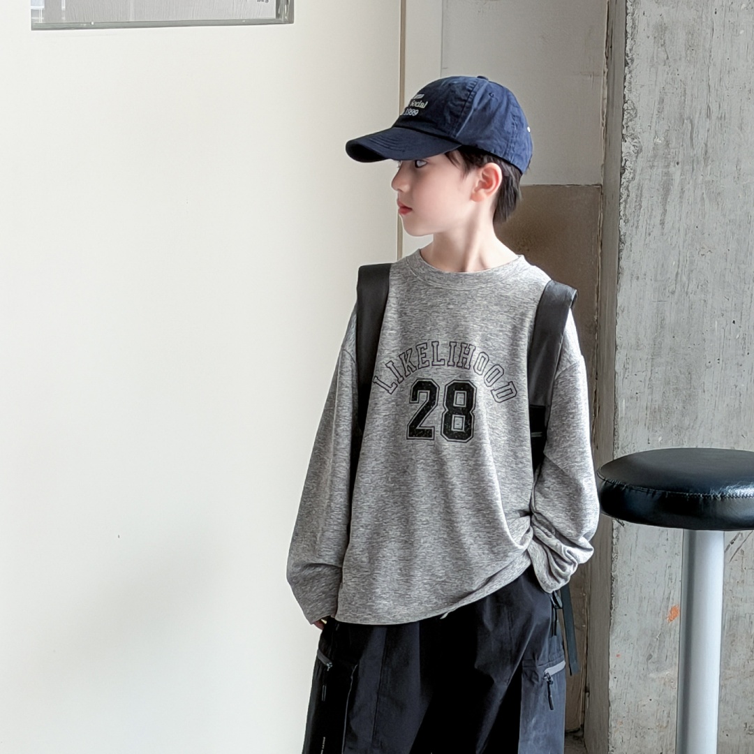 90-160】長袖Tシャツ 男の子 数字柄 プリント 着回しやすい - URBAN MINI