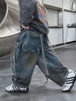 【100-150】長袖トップスorカーゴデニムパンツ 男の子 アメカジ トレンド - 画像 (3)