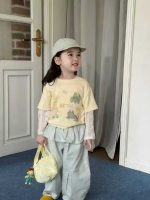 【80-130】長袖Tシャツorパンツ 女の子 おしゃれ レイヤード風 - 画像 (3)