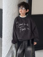 【90-160】トレーナー 男の子 英字プリント 裏起毛 あったか 着回しやすい