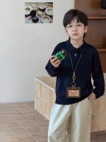 【100-170】ポロニット 男の子 韓国風 やわらか素材 きれいめ