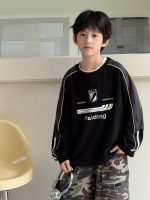 【100-160】長袖Tシャツ 男の子 アメカジ 配色切り替え ストリート