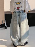 【90-160】デニムパンツ 男の子 シンプル トレンド 合わせやすい - 画像 (6)