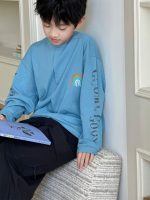 【100-160】長袖Tシャツ 男の子 韓国風 ゆったり 着回しやすい