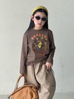 【100-150】長袖Tシャツ 女の子 プリント カジュアル 着回しやすい - 画像 (4)