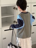 【100-160】長袖Tシャツ 男の子 トレンド 配色デザイン カジュアル - 画像 (3)
