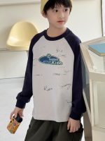 【100-160】長袖Tシャツ 男の子 配色 プリント 着せやすい - 画像 (3)