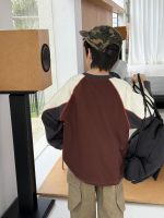 【100-160】長袖Tシャツ 男の子 カジュアル アメカジ シンプル - 画像 (3)