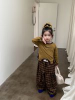 【90-140】長袖Tシャツorパンツ 女の子 個性的 チェック柄 韓国風 カジュアル - 画像 (5)