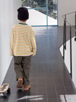 【100-170】長袖シャツ 男の子 ボーダー柄 コットン 配色 ベーシック - 画像 (4)