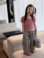 【90-150】長袖Tシャツorパンツ 女の子 レイヤード カジュアル