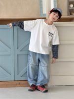 【100-160】長袖Tシャツ 男の子 切り替え カジュアル カッコイイ - 画像 (3)