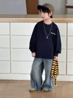 【90-160】長袖Tシャツ 男の子 アルファベット カッコイイ トレンド - 画像 (3)