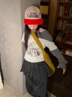 【100-160】長袖Tシャツ 女の子 おしゃれ カートゥーン レイヤード風 - 画像 (3)