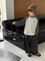 【100-160】長袖Tシャツ 男の子 カジュアル 快適 切り替え
