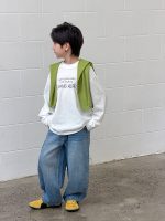 【100-170】デニムパンツ 男の子 韓国風 レトロ カジュアル - 画像 (5)